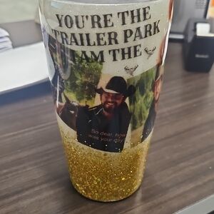 YELLOWSTONE Custom Photo Tumbler - 'You're The Trailer Park I Am The'